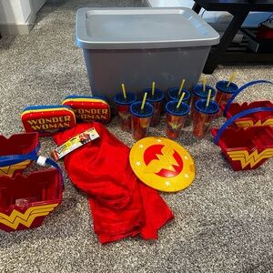 Party Supplies Set - Red and Yellow